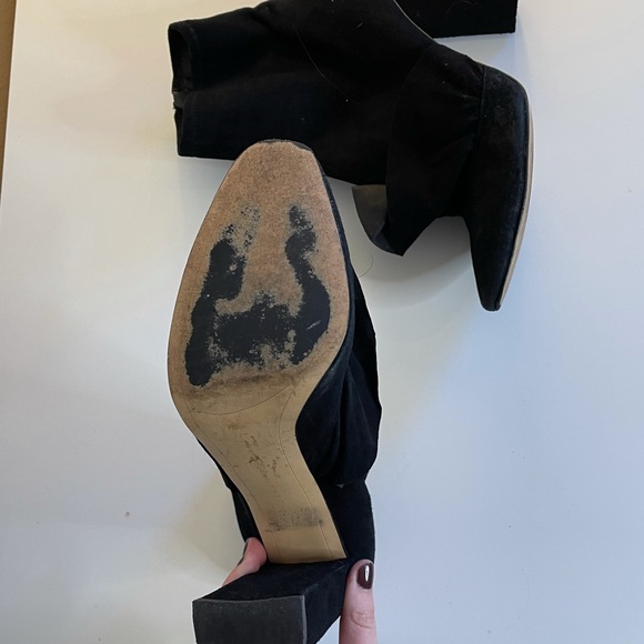 Zara Faux Suede Sock Boot with decal - Picture 4 of 5